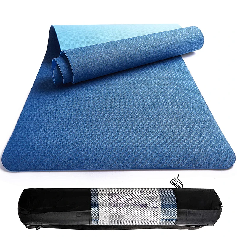 

TPE Yoga Mat for Beginner 6mm Non-Slip Double Layer Sports Exercise Pad For Beginner Home Gym Fitness Gymnastics Pilates Mats