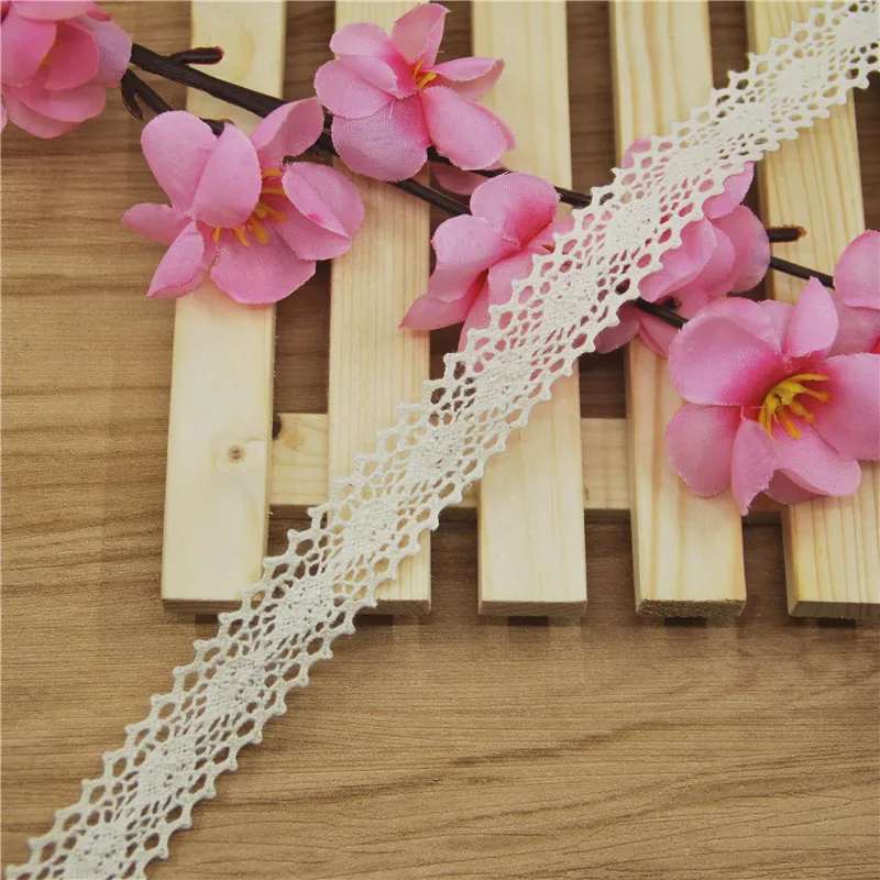 Оптовая продажа хлопковая кружевная отделка FASMILEY диаметром 17 мм цвета слоновой