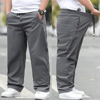 men casual trousers sport running loose straight stretch extra large street 8xl thicken workwear gym plus size 50 150kg