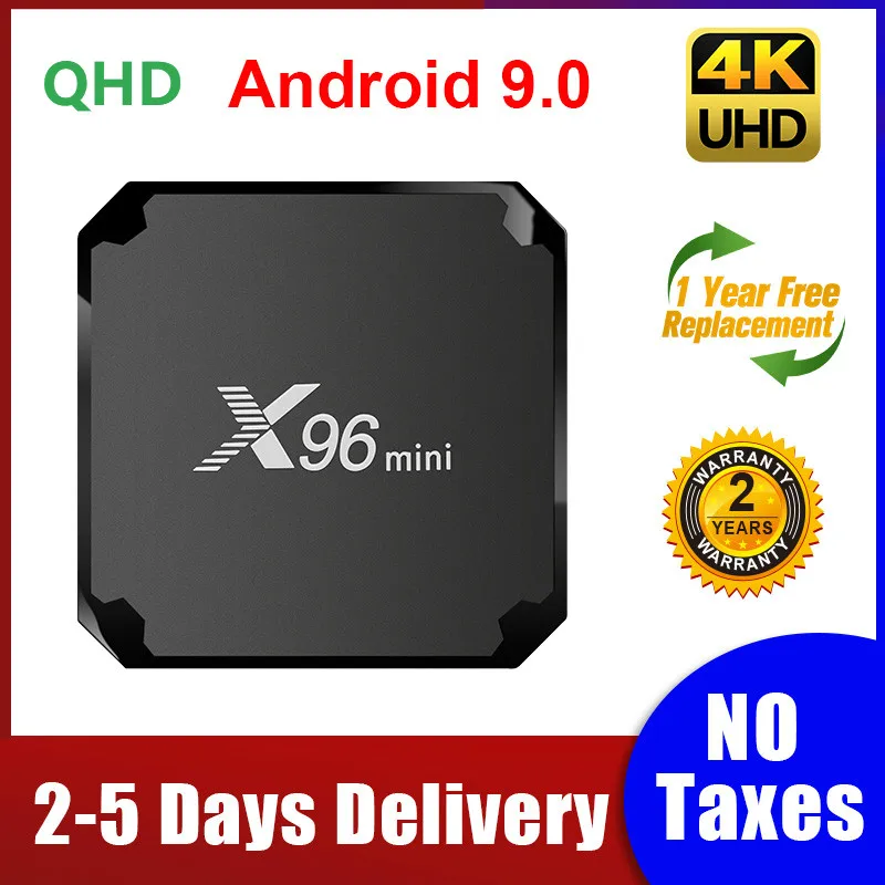 ТВ приставка X96 Mini QHD Android 9 0 4K Amlogic S905W четырехъядерный процессор 1 ГБ 8 2 16 4G Wi Fi 100M LAN