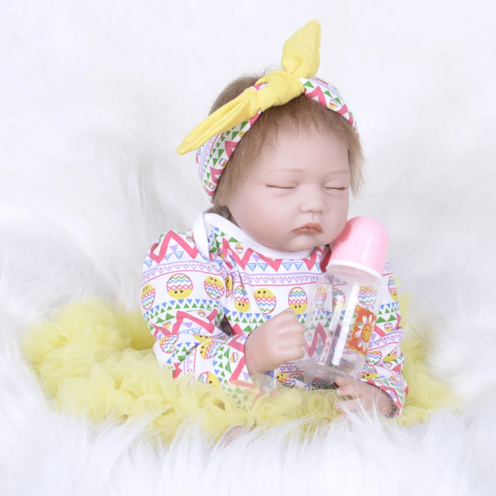22 &quotBebe Reborn Dolls De Silicone Girl Body 55 см кукла игрушки для девочек Boneca Baby Bebe лучшие подарки