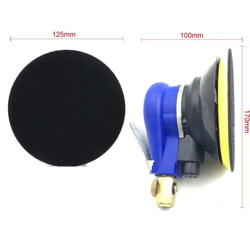 5 Inch Non-Vacuum Matte Surface Circular Pneumatic Sandpaper Random Orbital Air Sander Polished Grinding Machine Hand Tools With |