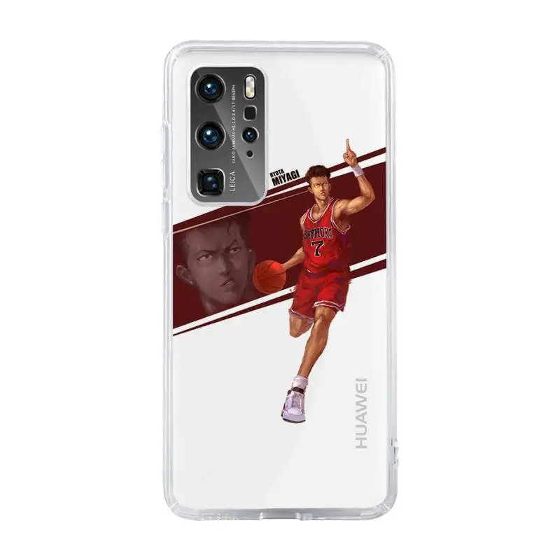 

Slam dunk sakuragi Phone Case Transparent For Huawei MATE P 40 30 20 10 pro plus lite X 5G Soft TPU Clear Mobile bag coque funda