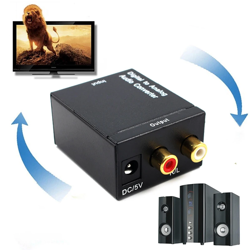 Оптический коаксиальный Toslink цифро аналоговый o конвертер адаптер RCA L/R 3 5