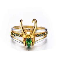 rocky helmet ring three in one creative new accessories ring ear studs luxury indian jewelry aristocats wedding ring