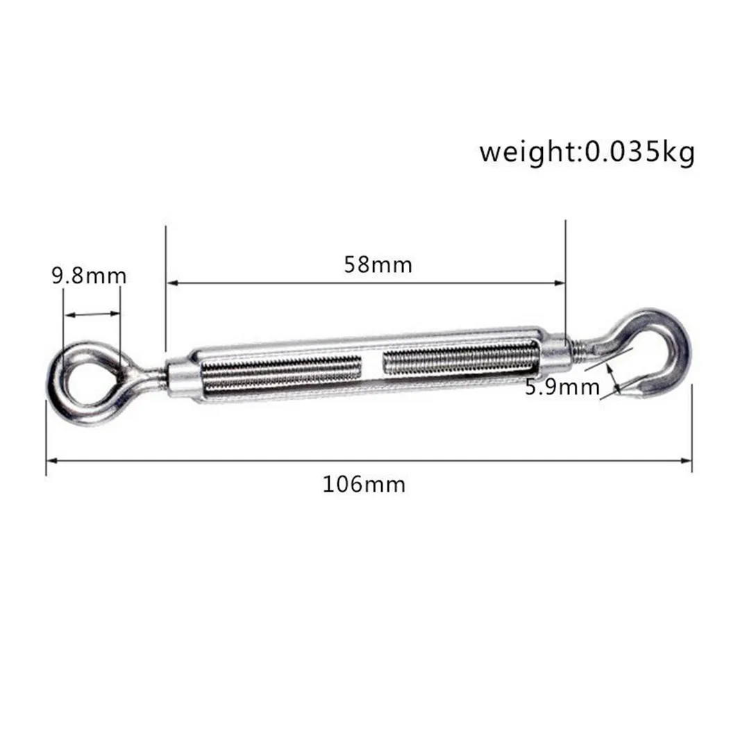 5 шт. крючок с петлей M4 проволока натяжным фильтром из нержавеющей