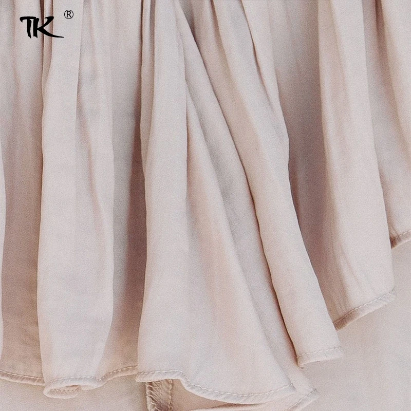 

Ruffle Neck Hem Splicing Women Solid Blouse Lantern Long Sleeve Loose Blouses Top Ladies Summer Fashion Streetwear Top Clothes