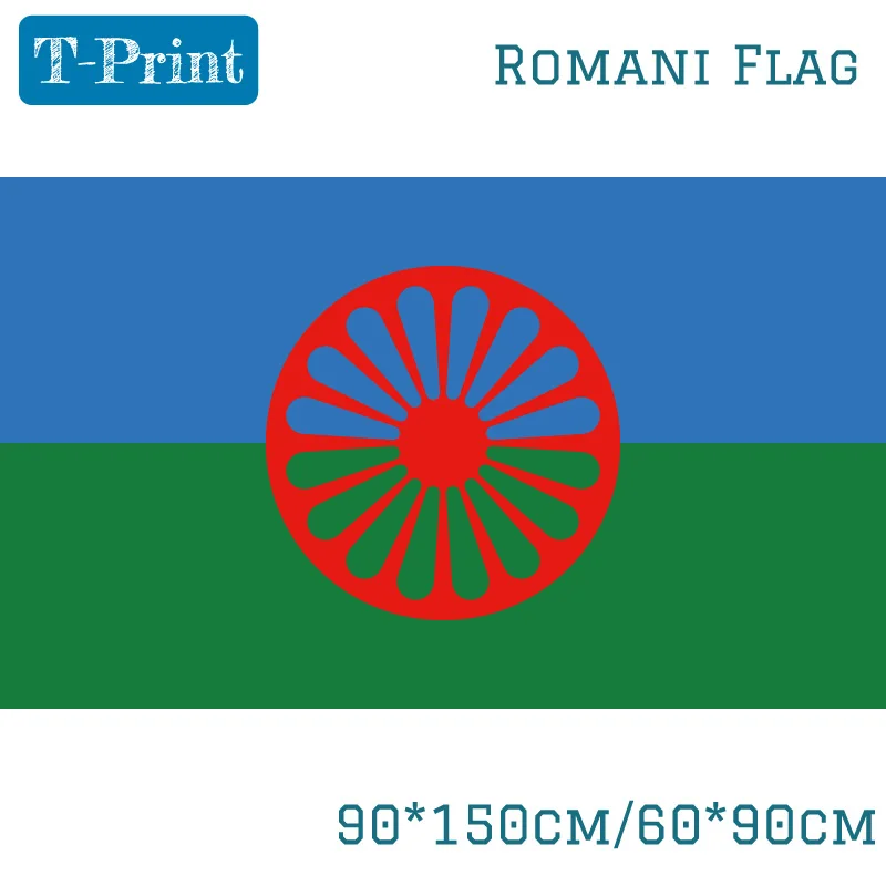

5pcs Flag Rom Gypsy Flag Of The Romani People 3X5FT 90x150cm 60x90cm