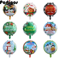 510pcs 18inch round shape christmas foil balloons merry christmas decoration santa claus snowman deer christmas gift balloons