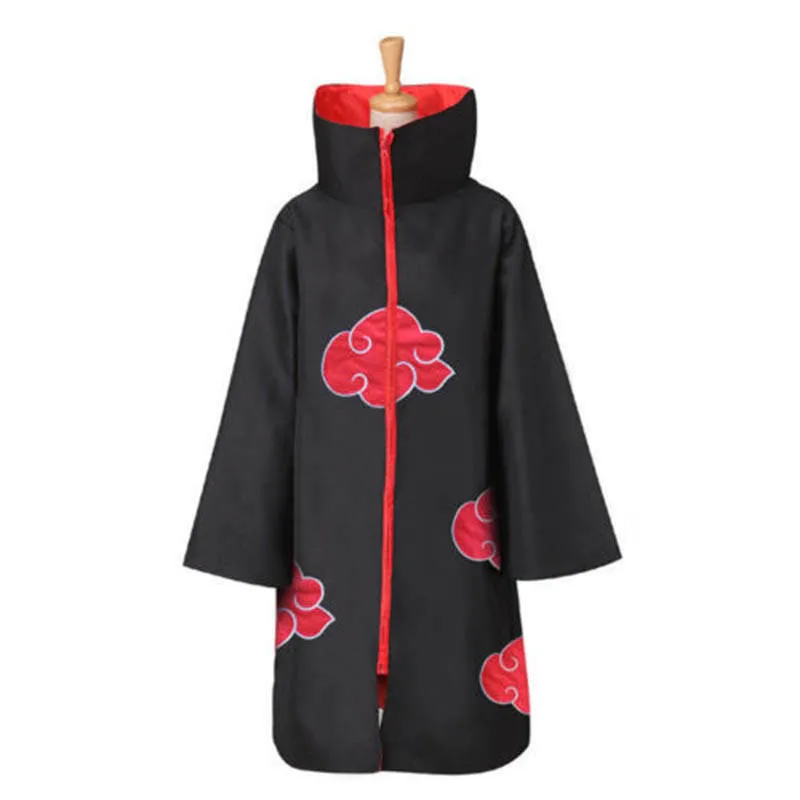 Anime Naruto Akatsuki Uchiha Itachi Cloak Cosplay Halloween Christmas Party Costume Cloaks Cape For Kids Adults