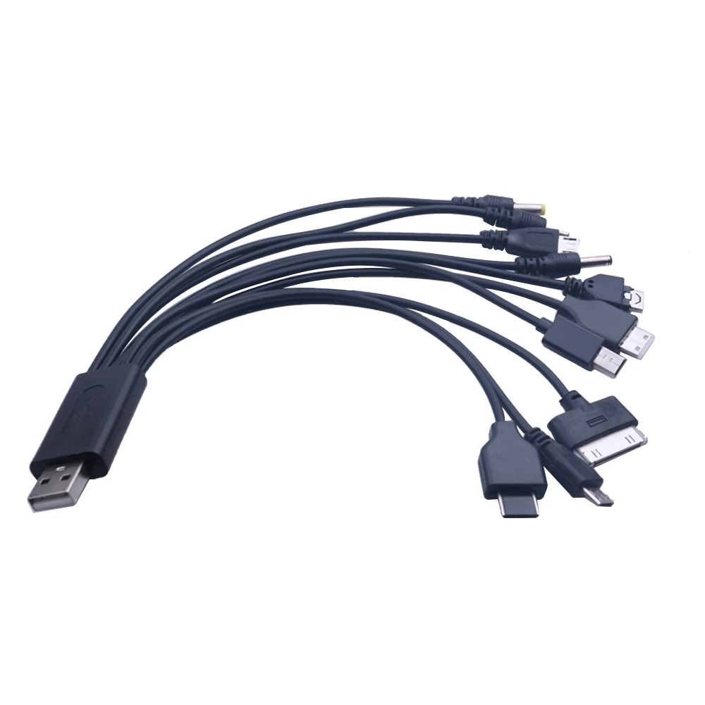 Новинка 10 в 1 зарядный кабель USB зарядные кабели Micro Mini мульти-Джек для смартфонов