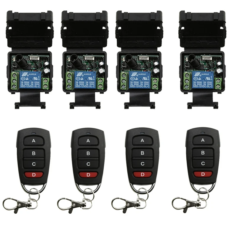 Универсальный миниатюрный беспроводной пульт дистанционного управления DC 12 В 1CH