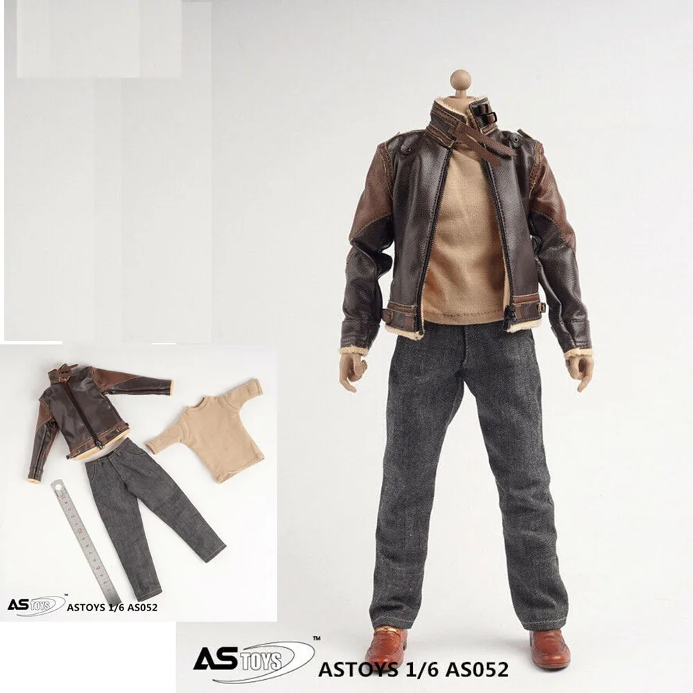 

IN STOC ASTOYS AS052 1/6 Connor Leather Clothes Suit Fit 12'' Male Muscle Figure Body
