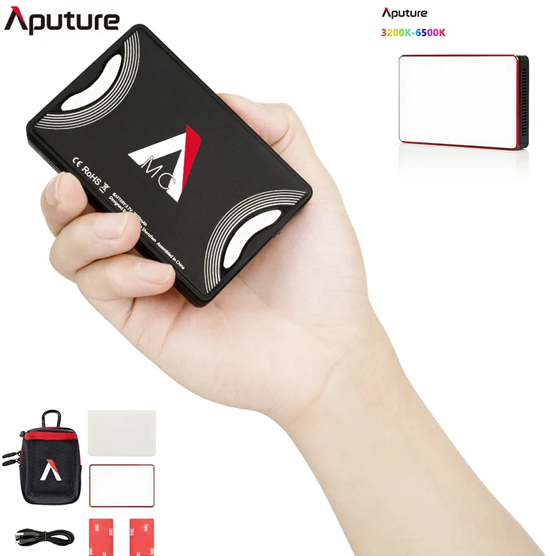Aputure фонасветильник для фотосъемки портативный светодиодный свет 3200K 6500K RGB HSI/CCT/FX
