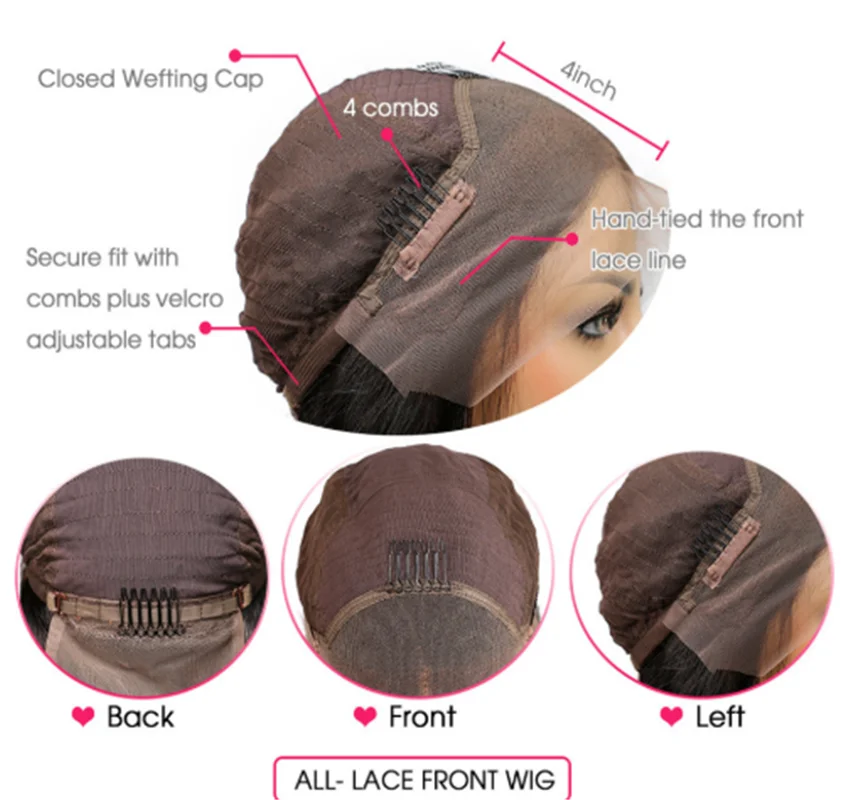 13*4 парики из натуральных волос на кружеве для женщин черный цвет Remy бразильские