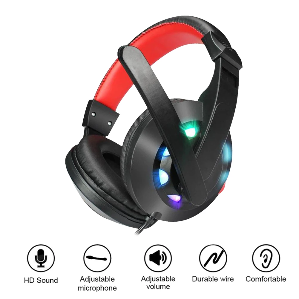 K3 3 5 мм USB 7 1 Проводные Игровые наушники RGB Освещение аудио Накладные для нового Xbox