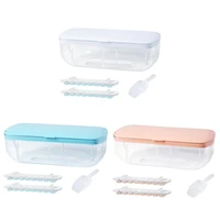 ice cube trays silicon bottom ice cube storage container box with lid bpa free home square ice mold makers for cool drinks bar