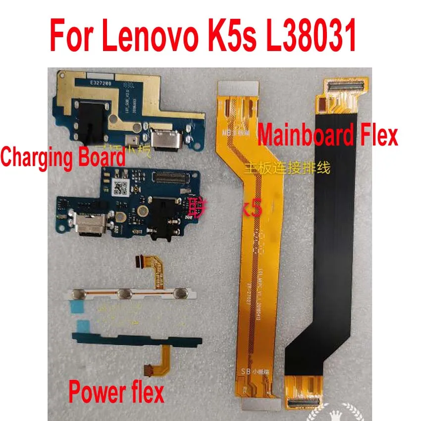 Оригинал для lenovo K5s L38031 зарядная Плата USB Flex материнская плата основной кабель