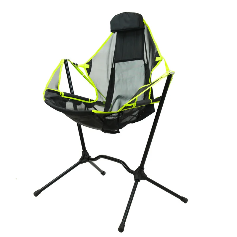 

Swinging Moon Chair Folding Rocking Recliner for Auto-reclining Camping Fishing Outdoor