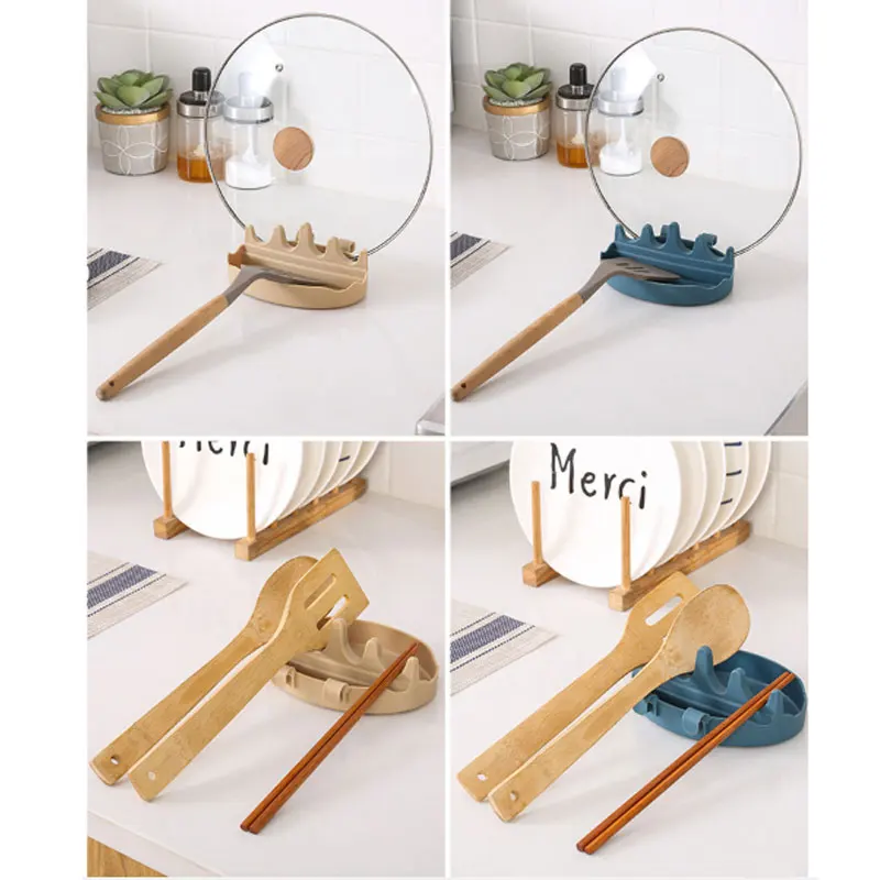2 in 1 Spatula Holder Storage Shelf Spoon Rest Kitchen Cooking Tools Tableware Supplies Pot Clip Lid Rack Drop Ship | Дом и сад