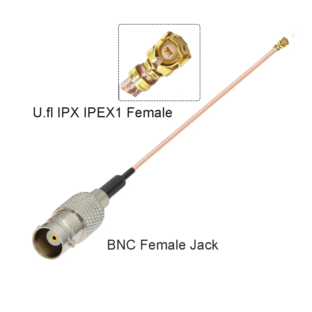 10 шт./лот BNC к uFL u.FL IPX IPEX1 IPEX-1 Jack RG178 гибкий кабель Mini PCI WIFI WLAN антенна Удлинительный RF