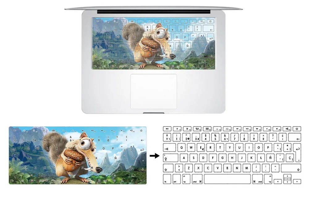 HRH 3D дизайн испанский ТПУ чехол для клавиатуры протектор кожи Macbook Air Pro Retina 13 15 17