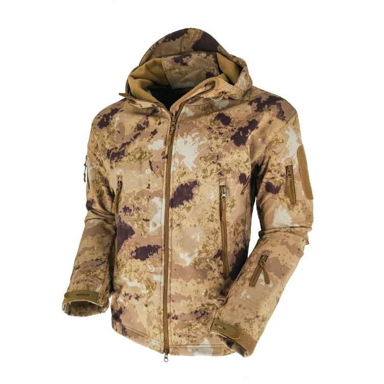 Уличная камуфляжная куртка Мужская из кожи акулы мягкая оболочка осень и зима