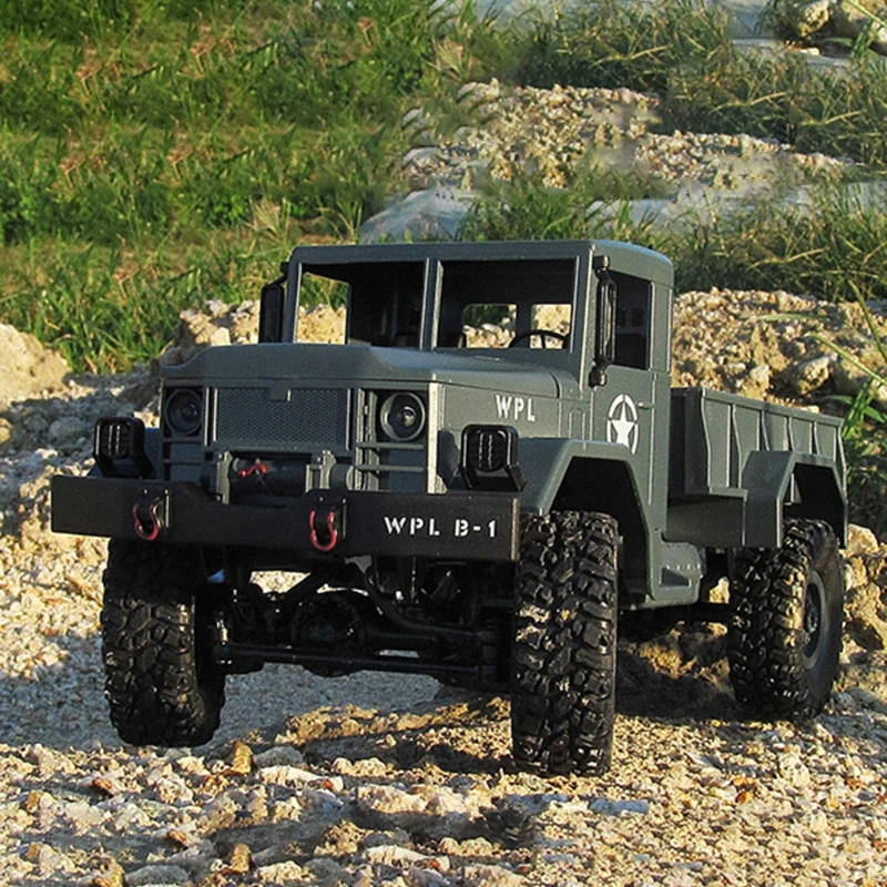 

WPL B14 RC Car 1/16 Rock Crawler Off-Road 4WD 2.4G Military Car Funny Toy