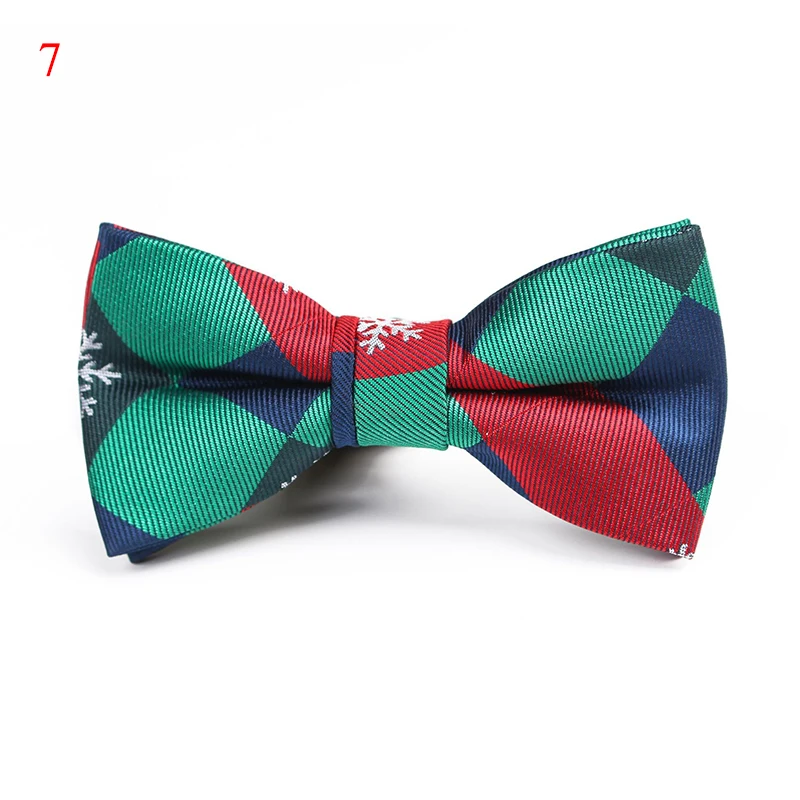 

Children's Bow Tie Christmas Bow Tie Jacquard Creative Children's Cute Bow Tie Striped Pine Snow Funny Party Brand Bow Tie Red