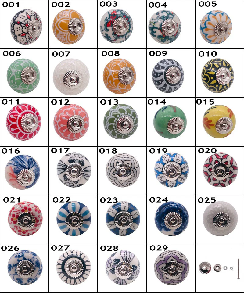 1PC Vintage Ceramic Door Knob Shabby Wardrobe Cabinet Drawer Pull Kitchen Handle Retro colorful Cupboard | Обустройство дома