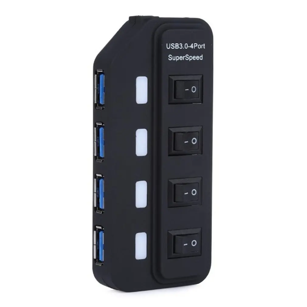 Супер Скоростной USB 3 0-4 порт концентратор разветвитель вкл/выкл переключатели +