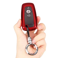 tpu key fob cover with keychain for ford escape explorer mustang f 150 fusion edge expedition ecosport car accessories