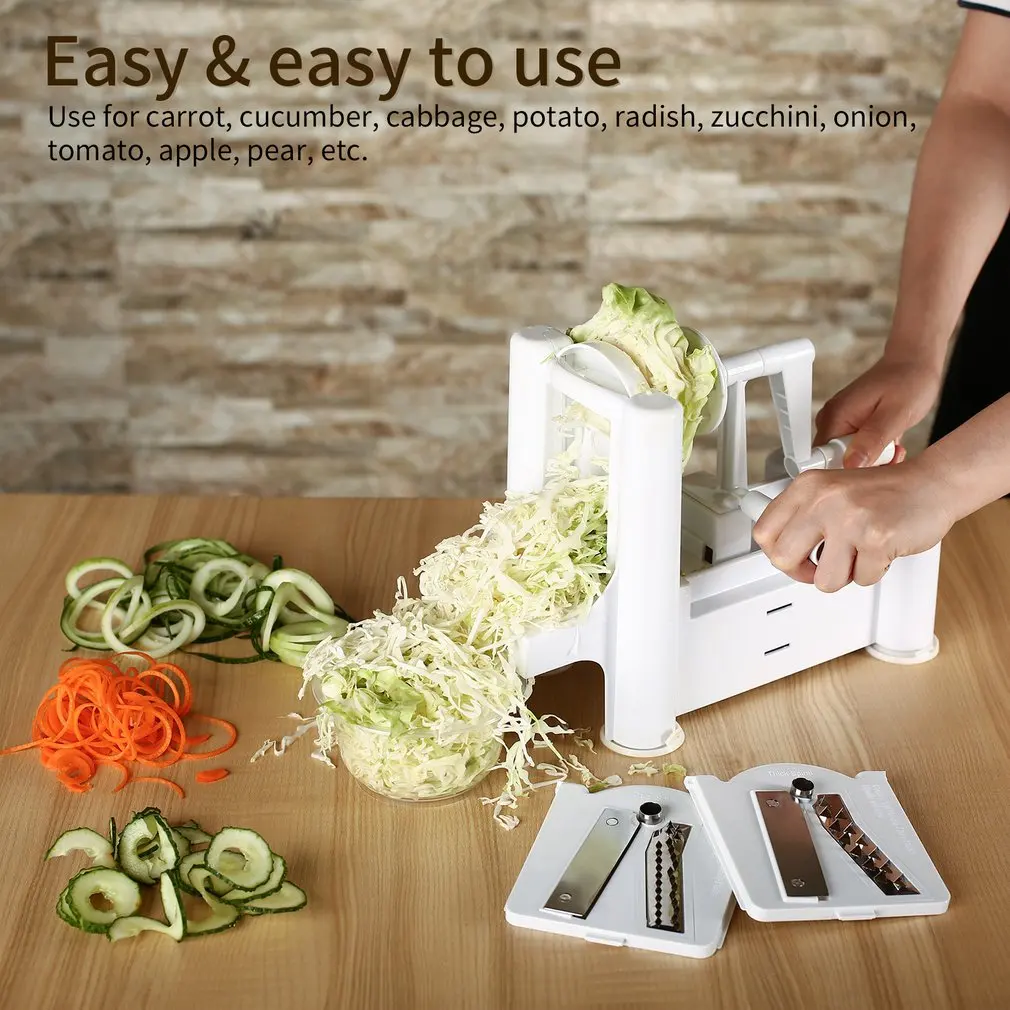 Многофункциональная овощерезка с 5 лезвиями спиральный резак для овощей