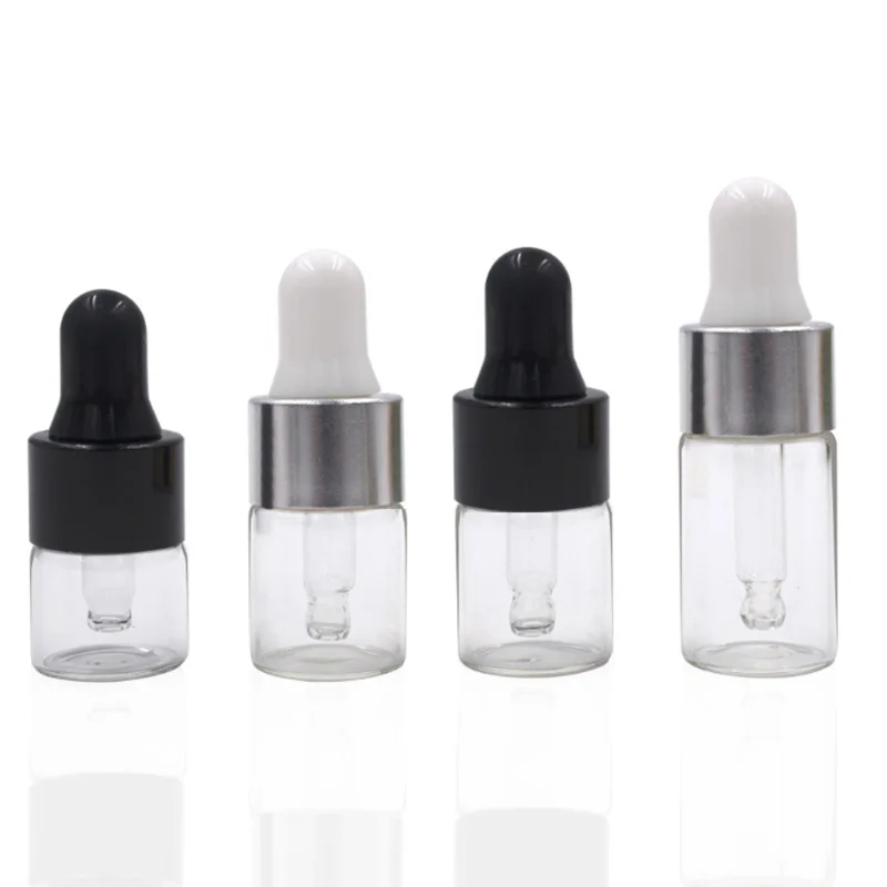 Стеклянные янтарные бутылочки с пипеткой для эфирного масла 1 мл/2 мл/3 мл 10 шт.