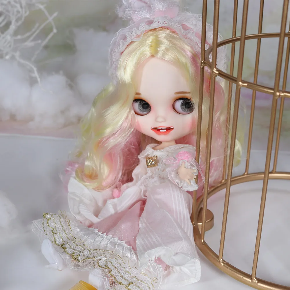 Кукла Blyth ICY DBS с одеждой обувью и исчезающим Ротом резными губами матовым лицом
