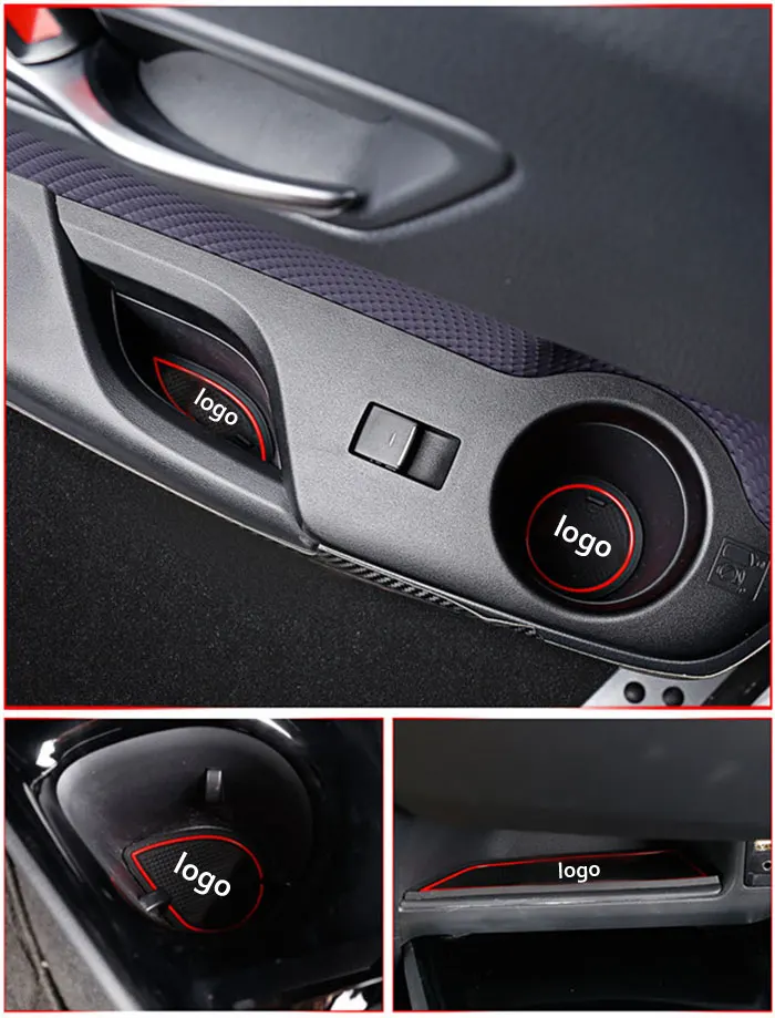 

NEW CHR C-HR Car Door Groove Mats Gate Slot Pad Non-slip Door Groove Mat for Toyota CHR C-HR 2017 2018