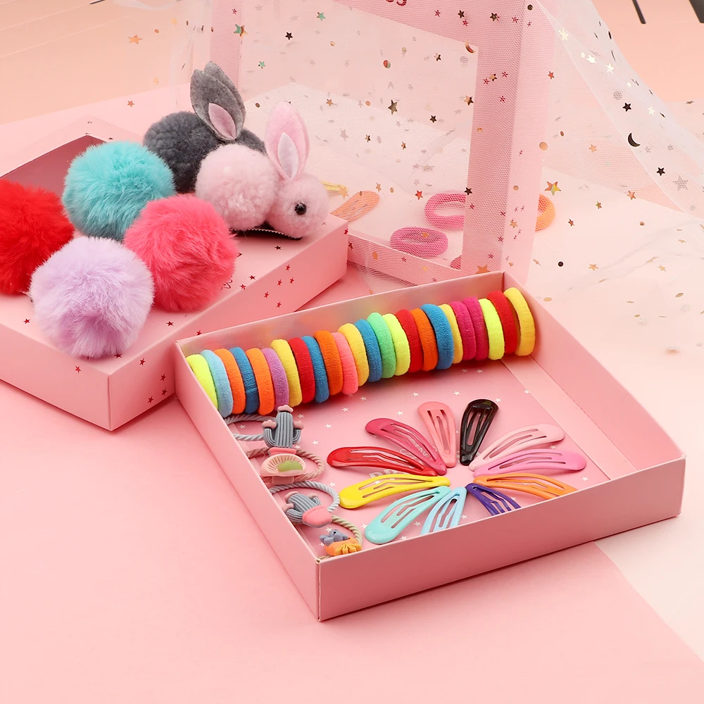 Смешанные яркие разноцветные женские аксессуары для волос комплект Детские с