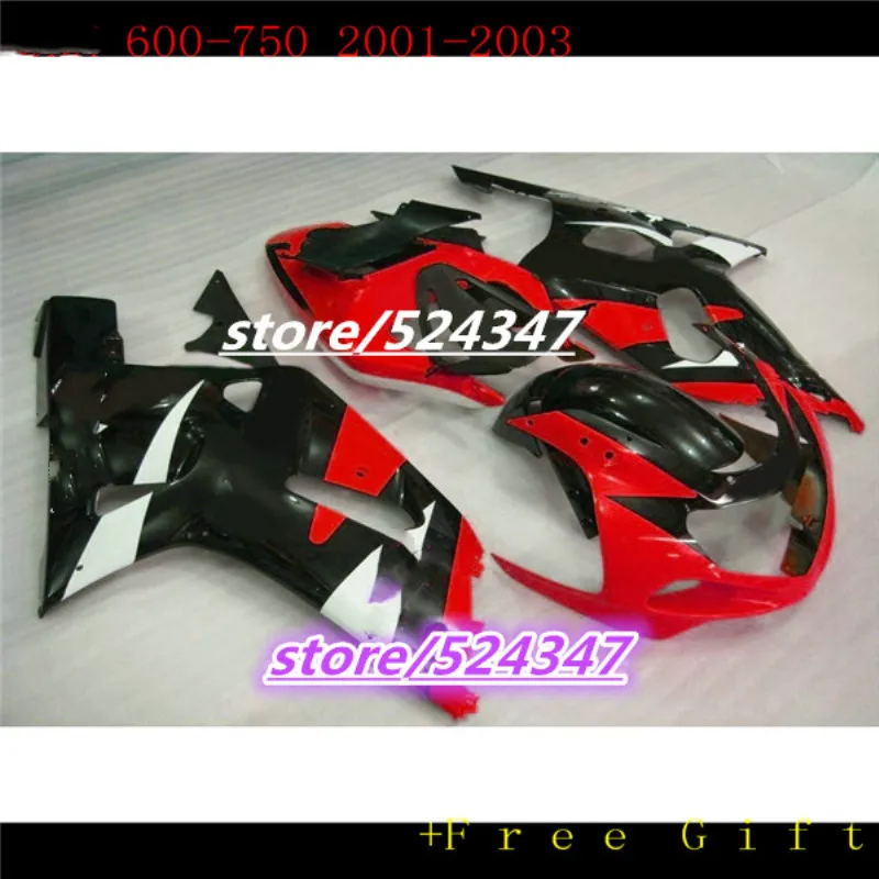 

Hey-100%Injection red white blak Fairing for SUZUKI GSXR600 750 bodywork 2001-2002-2003 K1 motorcycle GSXR600 GSXR750 01 Body