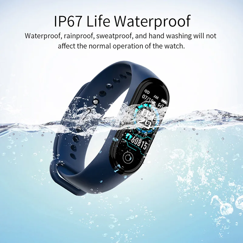 

2020 Smart Watch For Android IOS Heart Rate Smart Wristband Sports Watches Smart Digital Men Women IP67 Waterproof Smartwatch