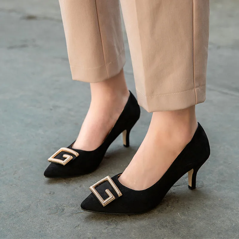 Роскошные женские туфли на низком каблуке Обувь принцессы Элегантные офисные