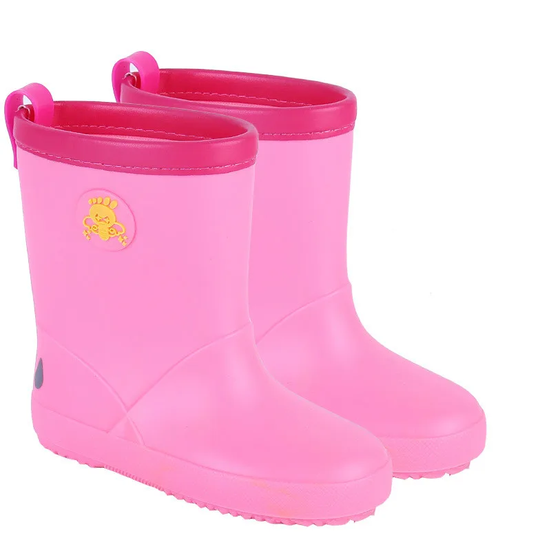 Детские непромокаемые сапоги для девочек и мальчиков Нескользящие резиновые