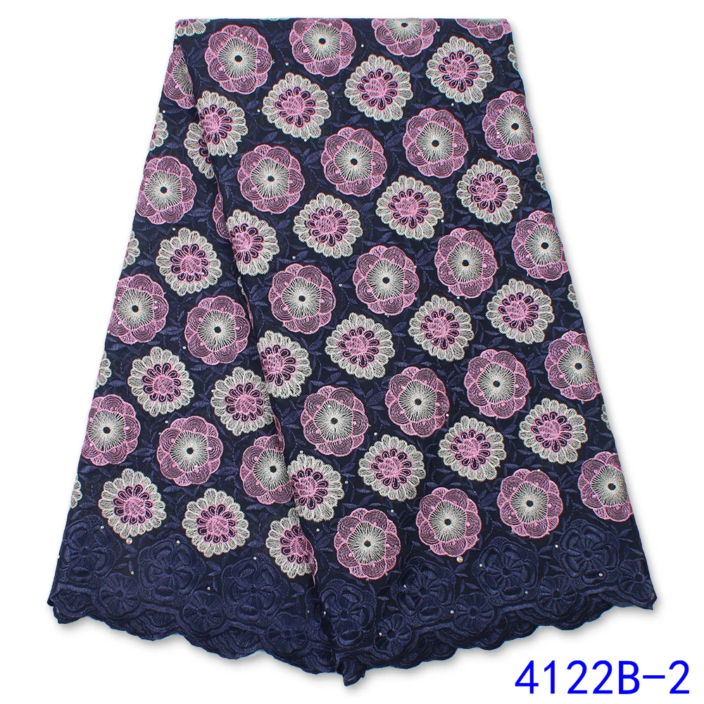 NI.AI Африканское хлопковое кружево швейцарская вуаль ткань высокого качества с