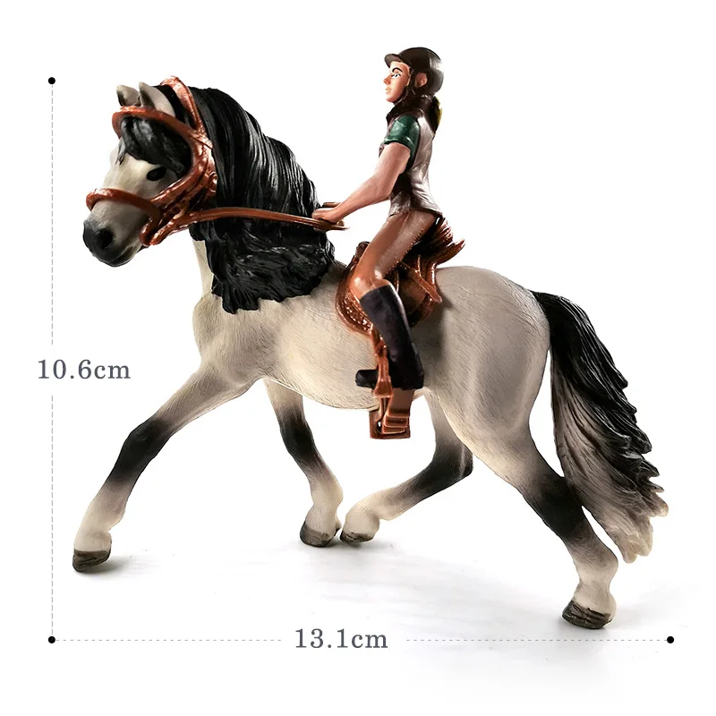 Фигурка рыцаря верховой езды рождественский подарок лошадь искусственное