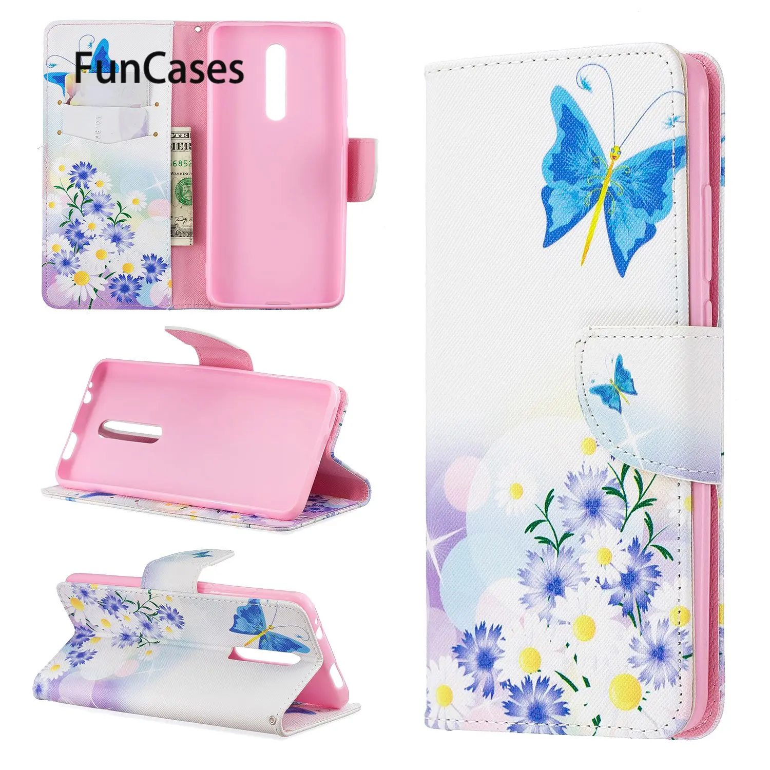 Чехол-Кошелек с изображением медвежонка из искусственной кожи для Xiao mi ajax Red K20