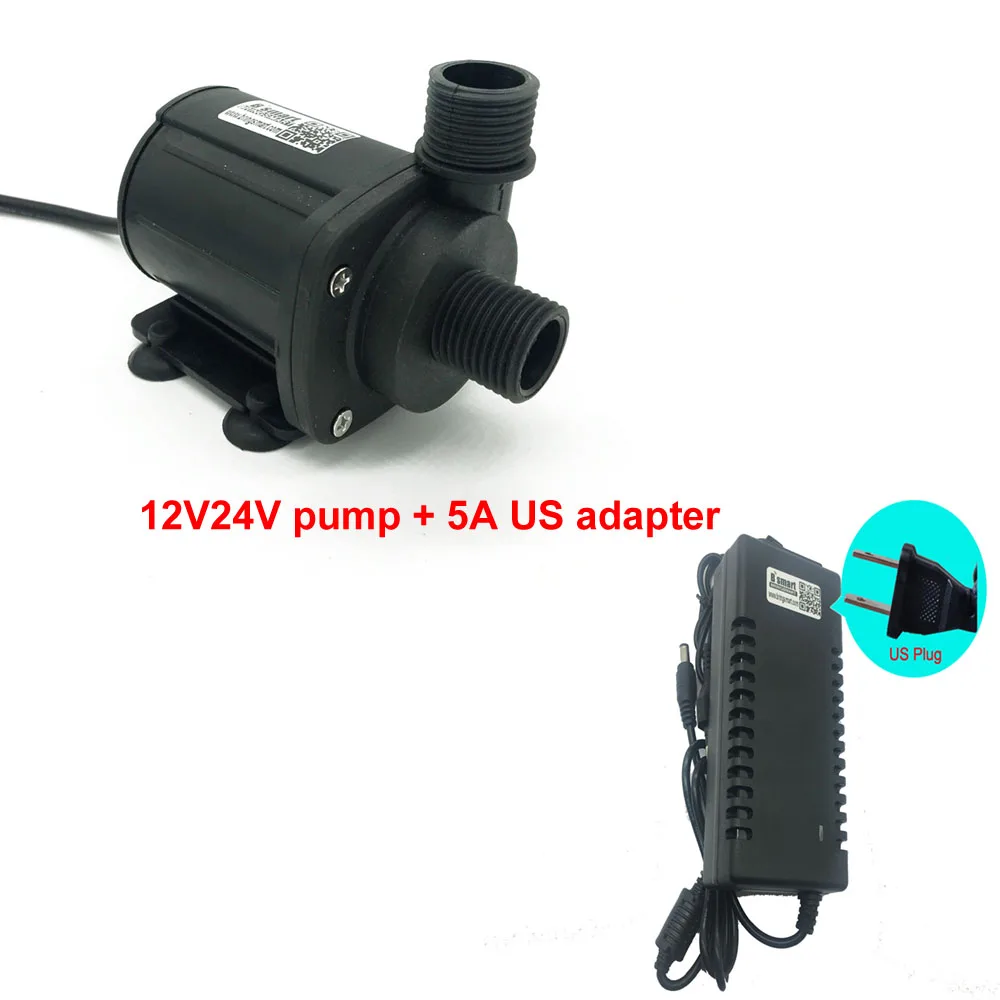 12V 24V DC безщеточный Водяной насос 1800-3000L/ч 4,2-8 м центробежные подпорные водяные компрессорный бандаж для водяной насос высокого давления+ Скорость контроллер SR-1000B3