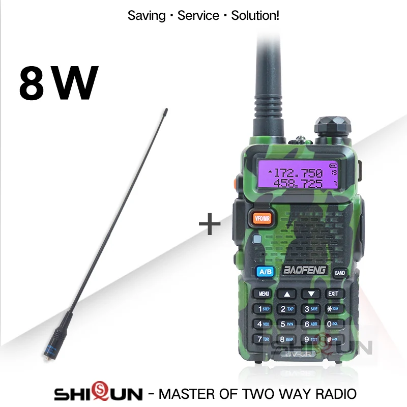 Baofeng UV-5R 8W High Power 8 Watts powerful Walkie Talkie long range 10km VHF/UHF dual Band Two Way Radio pofung uv5r hunting