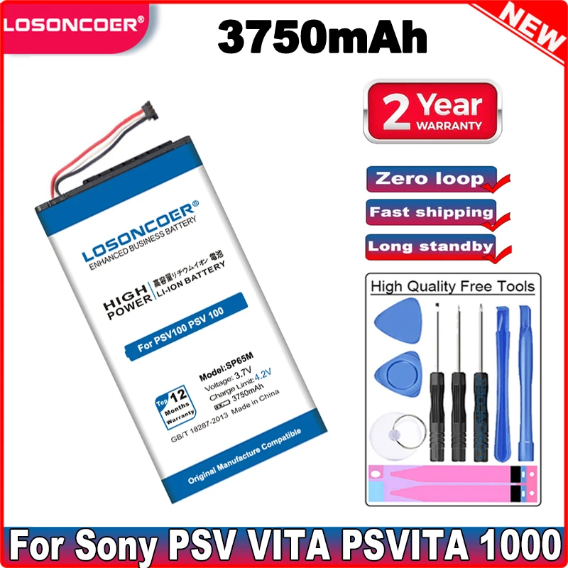 LOSONCOER 3750 мА/ч SP65M Батарея для Sony Оборудование PSV VITA ITA 1000 psv PCH 1001 | Отзывы и видеообзор