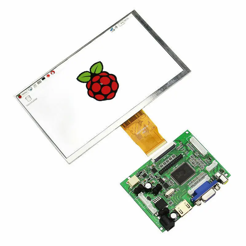 Фото 9-дюймовый 9-дюймовый ЖК-дисплей TFT с экраном VGA-монитора + пульт дистанционного управления для Raspberry Pi 3B 4+ 50 контактов TTL №3