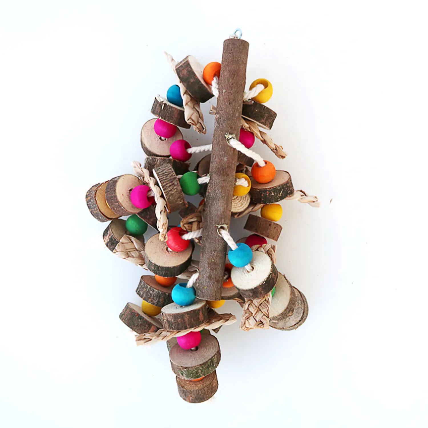 Behogar натуральные деревянные блоки Птица Попугай висит жевательная игрушка укуса