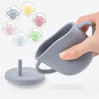 Детская силиконовая чашка для кормления, нескользящая чашка для питья с ручкой